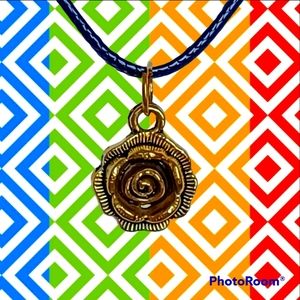 Rose charm necklace